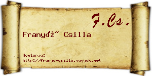 Franyó Csilla névjegykártya