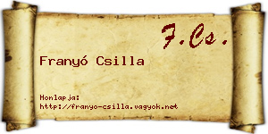 Franyó Csilla névjegykártya